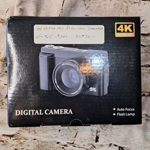 Duluvulu 4K Digital Camera 48MP Vlogging Camera 16X Zoom 3in Flip Screen DC101